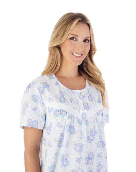 Slenderella Ladies 38" Shadow Leaf Floral Print Nightdress ND03206 Pink