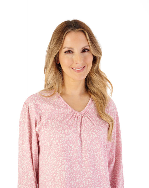 Slenderella Leaf Print 42" Jersey Nightdress ND08112