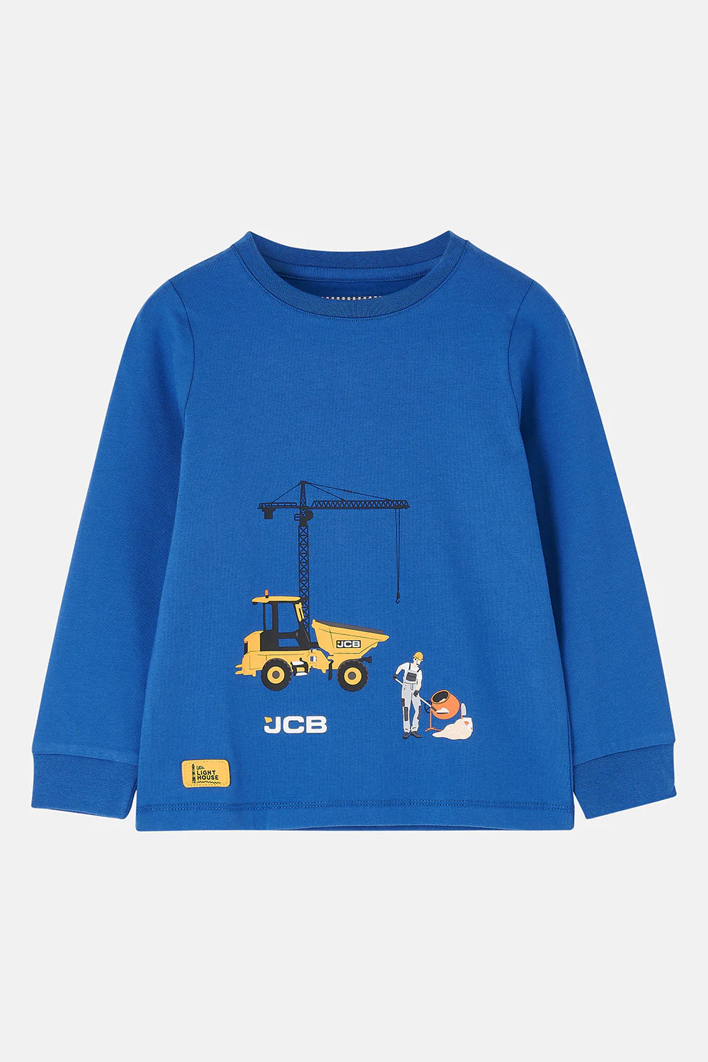 boys jcb dumper truck long sleeved cotton top