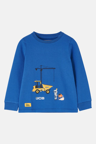 boys jcb dumper truck long sleeved cotton top