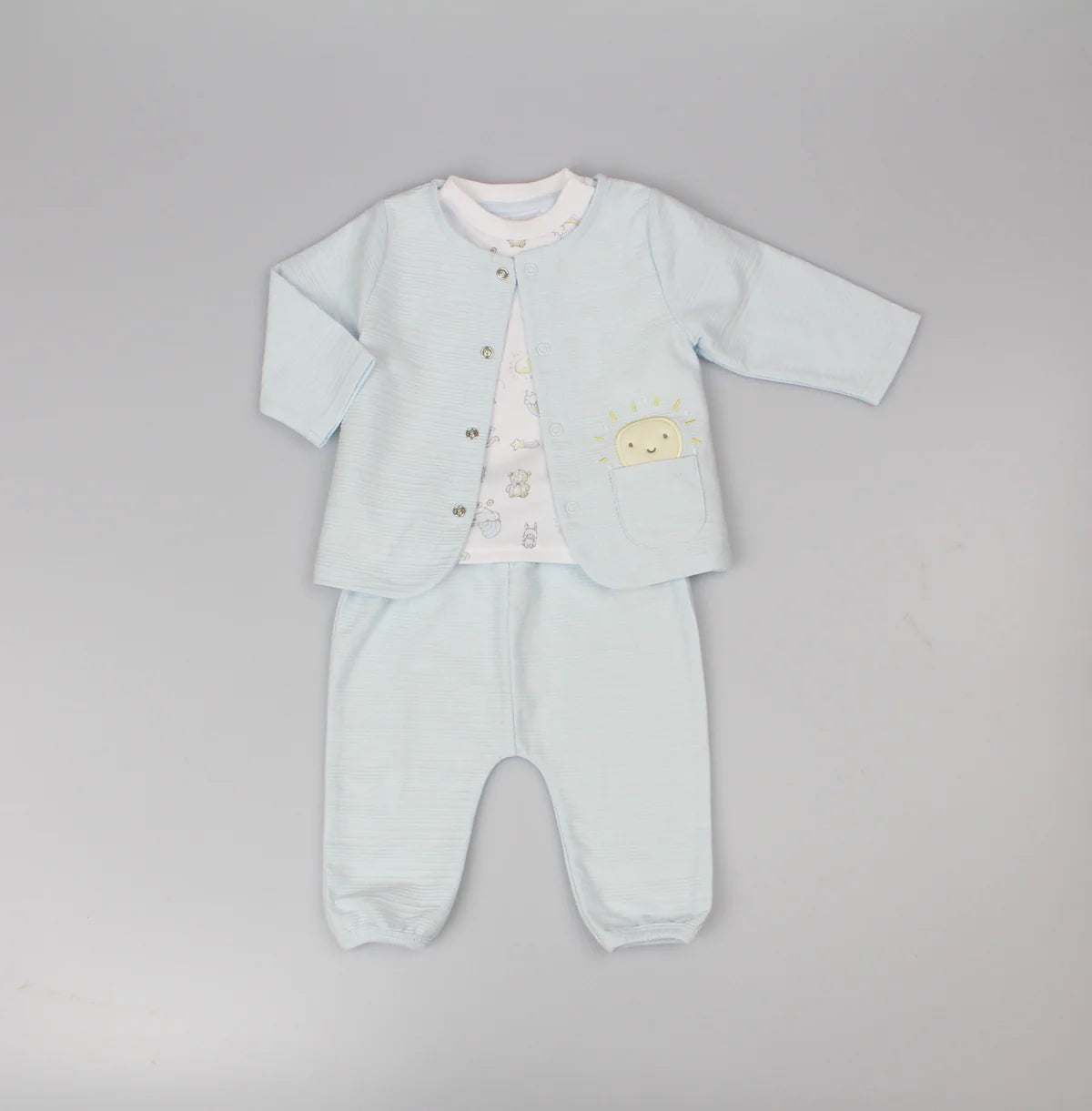 Pure & Soft Babywear Baby Boys' 3pc Outfit E13312 Blue