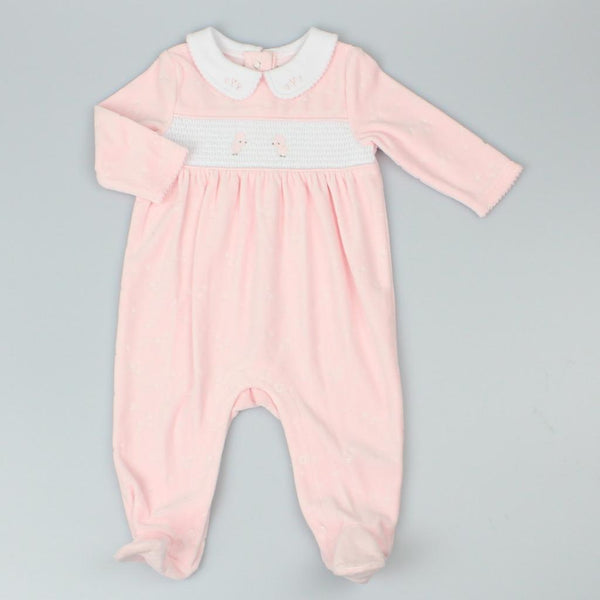 Pure & Soft Premium Babywear Baby Girls Velour all in one Outfit G13005 Chicks