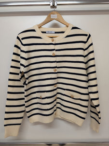 ladies  striped  cardigan