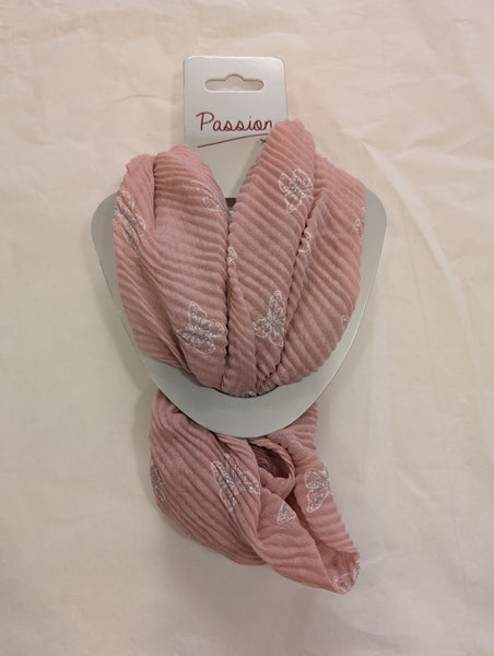 Butterfly Print Crinkle Magnetic Scarf MM2005