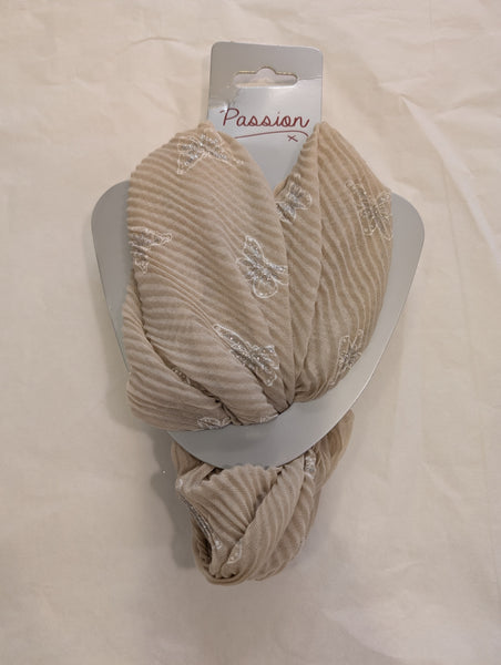 Butterfly Print Crinkle Magnetic Scarf MM2005
