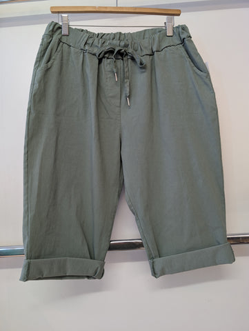 Italy Moda Loose Fit Roll Up Drawstring shorts J257602