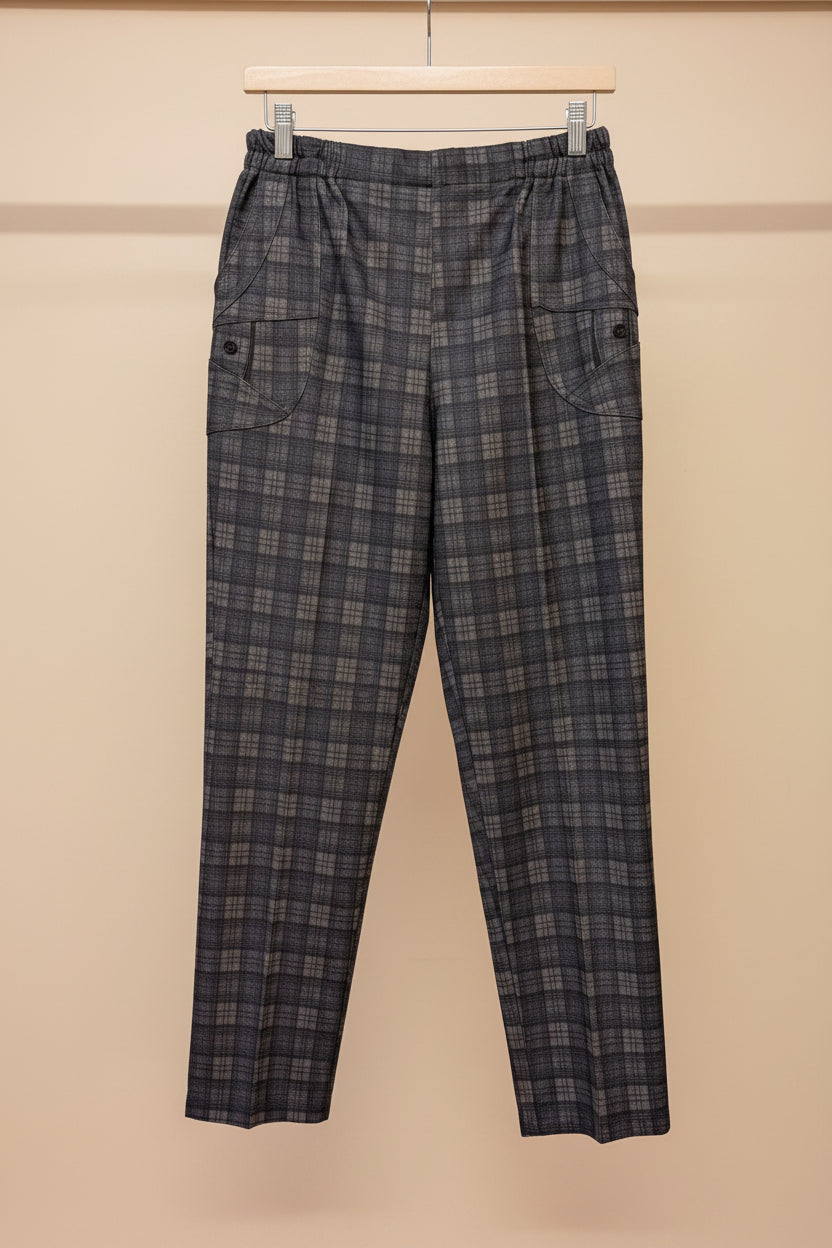 ladies check trousers