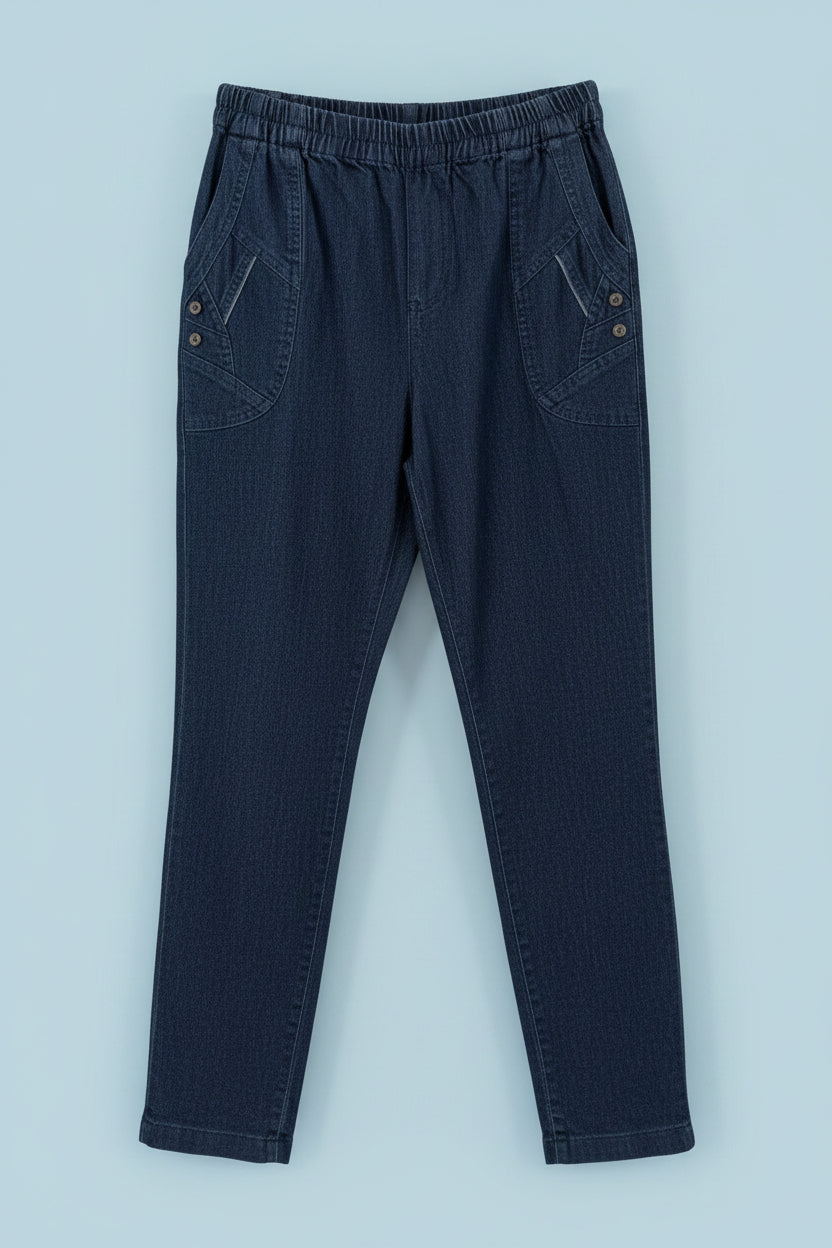 ladies  elastic waist  jeans