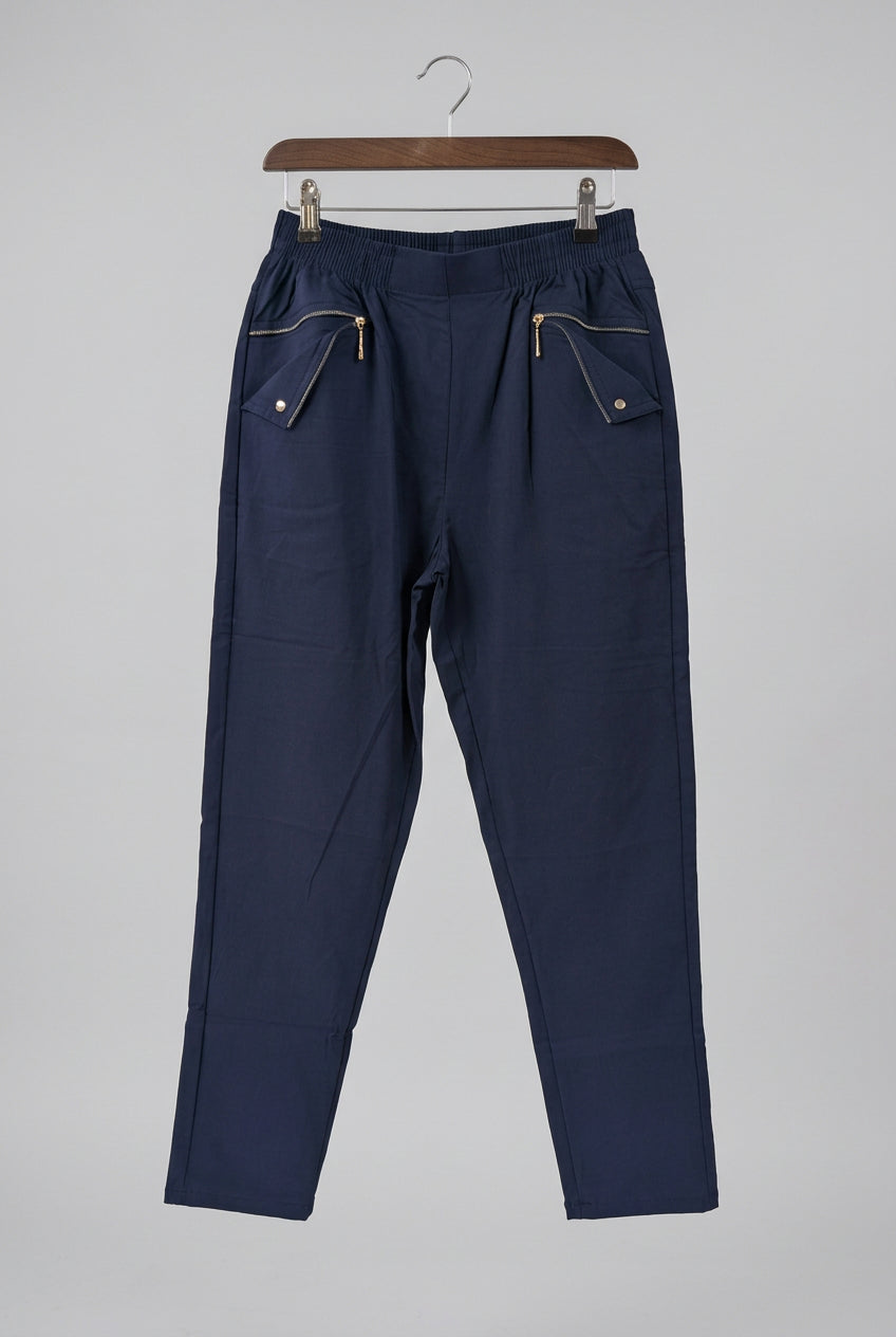 ladies  navy fleece lined  trousers