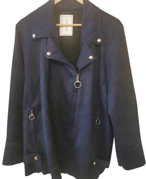 Ladies Faux Suede  One Size Jacket JS876709