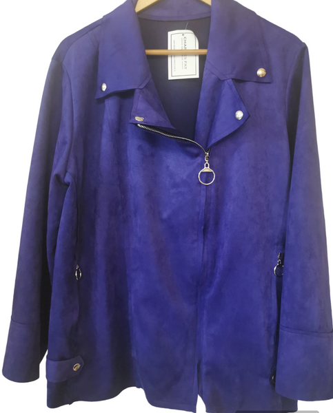Ladies Faux Suede  One Size Jacket JS876709