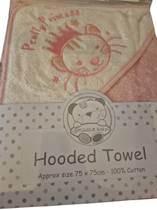 Snuggle Baby Hooded Bath Towel Pretty Princess BW-120-013