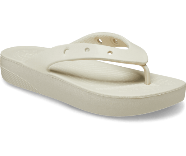 Crocs Classic Platform Flip Bone