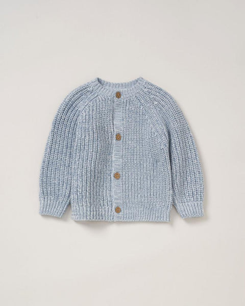 Rock A Bye Baby Cotton "Hello" Cardigan E07653 Blue