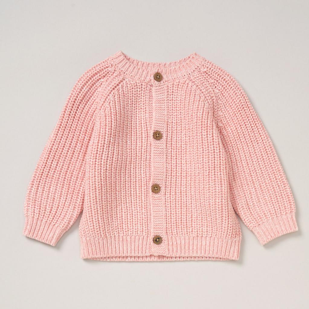 Rock A Bye Baby Cotton "Hello" Cardigan E07654 Pink