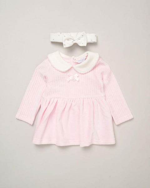 Rock A Bye Baby Baby Girls Ribbed Velour Nursery Set E07788 Pink
