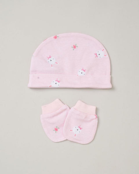 Rock A Bye Baby 6pc Mesh Bag Gift Set E08860 Bunny Pink