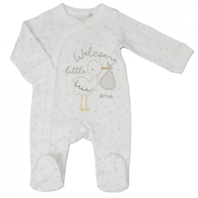 Watch Me Grow Baby Cotton Sleepsuit H03607 "Welcome Little One"