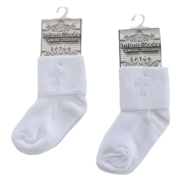 Soft Touch Boys Christening Socks  S11W