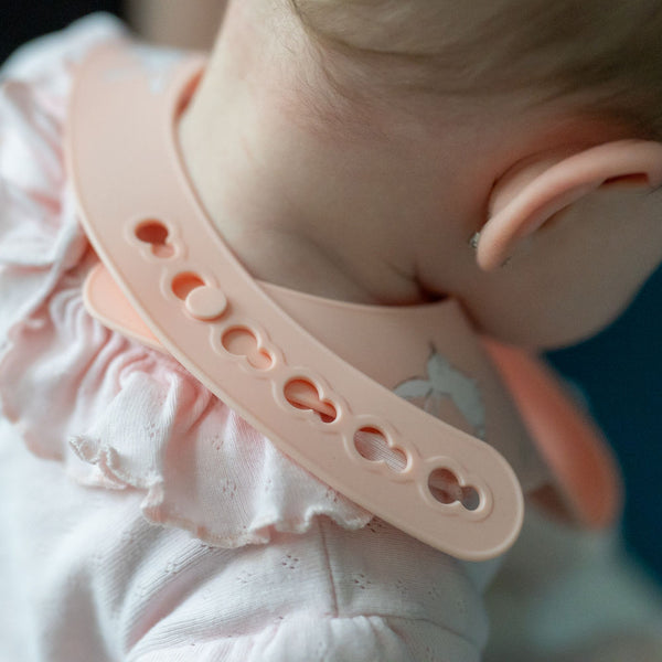 Ziggle Catch It Silicone Bib Bunnies Pink