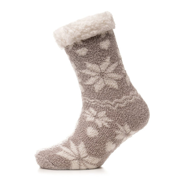 Foxbury Fairisle Print Cosy Knit Slipper Socks