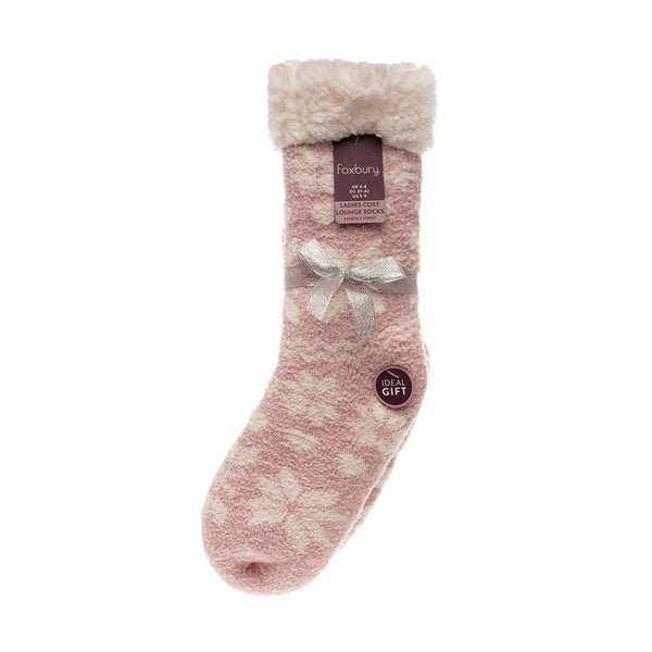 Foxbury Fairisle Print Cosy Knit Slipper Socks