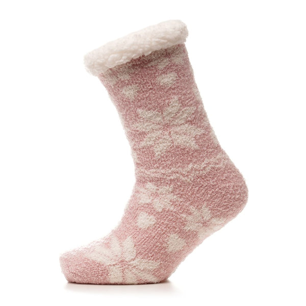 Foxbury Fairisle Print Cosy Knit Slipper Socks