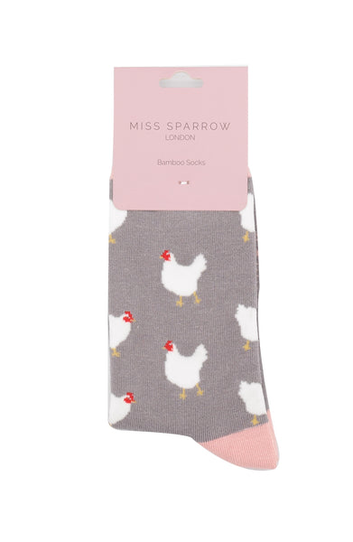 Miss Sparrow Ladies Bamboo Socks Hens