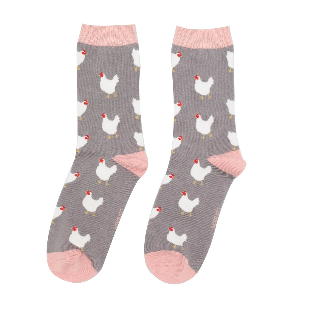 Miss Sparrow Ladies Bamboo Socks Hens