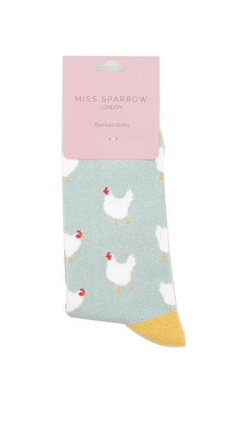Miss Sparrow Ladies Bamboo Socks Hens