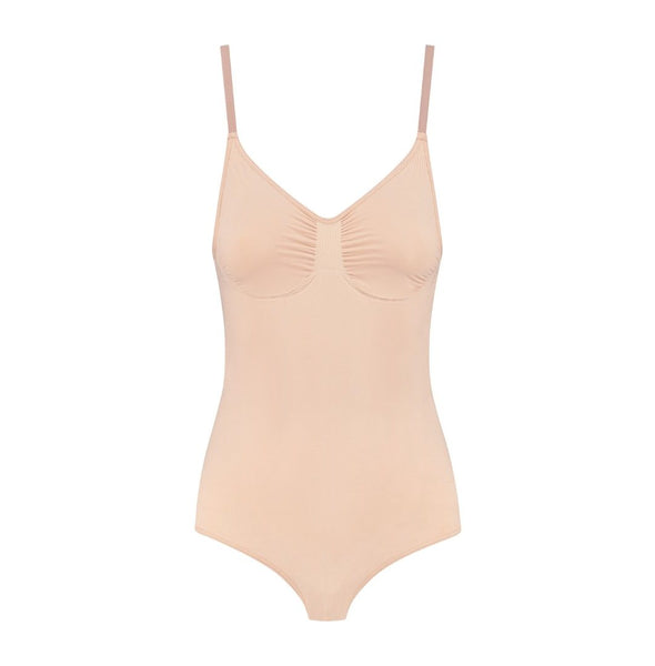 ByeBra Soft Touch Seamless Bodysuit Ultra Low Back Beige