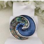 Ladies Magnetic Brooch Ying Yang Spirals XZ-1063