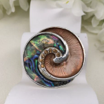 Ladies Magnetic Brooch Ying Yang Spirals XZ-1063