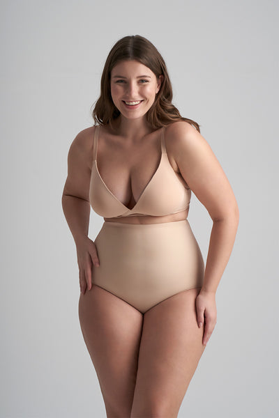 ByeBra Ladies Sculpting High Waist Brief Beige