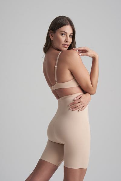 ByeBra Ladies Sculpting High Waist Short Beige