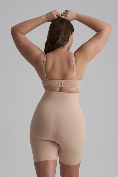ByeBra Ladies Sculpting High Waist Short Beige