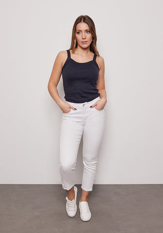 Kalisson Ladies 3/4 Length Jeans TIS484 TI White