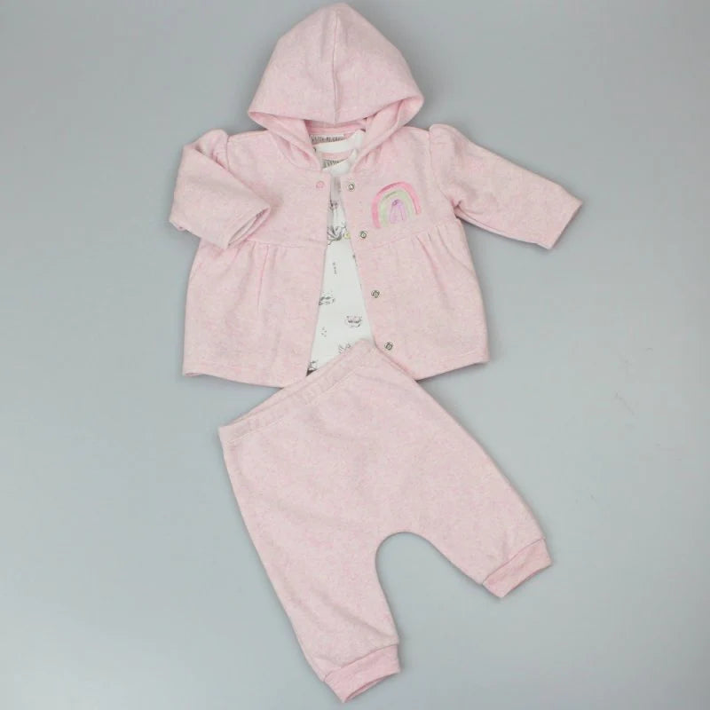 Watch Me Grow BABY QUILTED 3 PIECE OUTFIT F12508 PINK