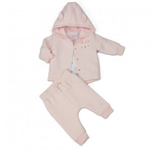 Pure & Soft Premium Babywear Baby Girls'  Quilted 3 Piece Outfit H13522 Bunny