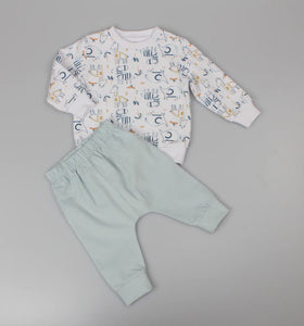 Pure & Soft Babywear Baby Boys' 2pc Cord Trouser Set - Blue Jungle H13542