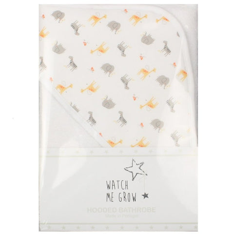 Watch Me Grow Baby's Hooded Towel/Robe F12625 Grey-Yellow