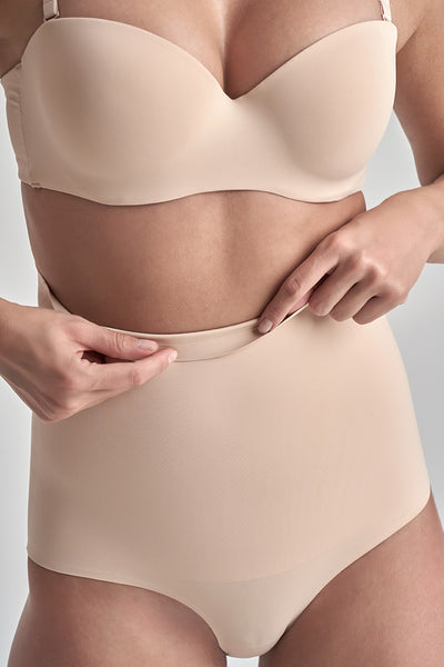 ByeBra Waist Control High Waist Brief Beige