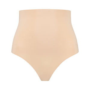 ByeBra Waist Control High Waist Thong Beige