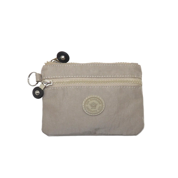 Air Supreme 2-Zippers Coin Purse Water Resistance D313 Plain