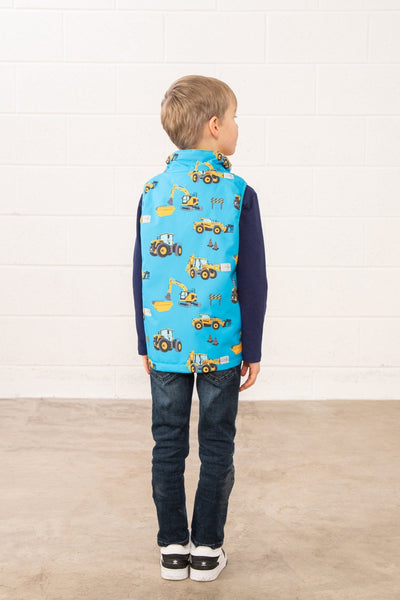 yellow  digger  kids  gilet