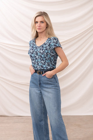Lighthouse Ladies Ariana Tee - Navy Floral