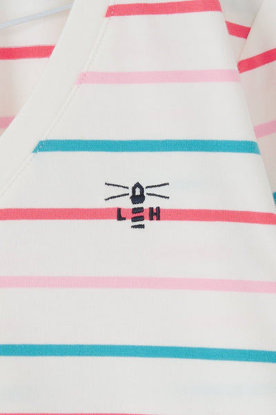 Lighthouse Ladies Ariana Top Coral-Teal Stripes