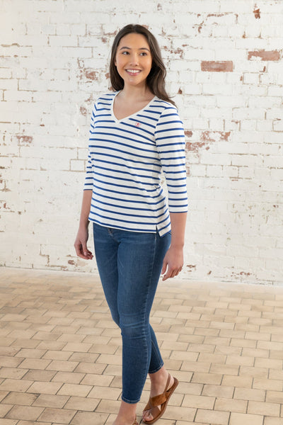 Lighthouse Ladies Ariana Top -Indigo Stripe