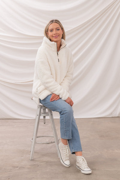 Lighthouse Ladies Bay Sherpa Fleece - Coconut