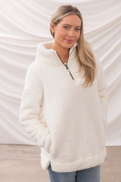 Lighthouse Ladies Bay Sherpa Fleece - Coconut
